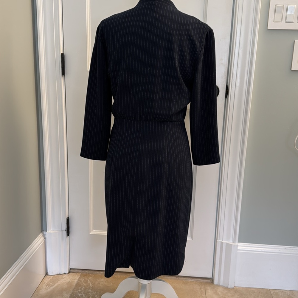 Smart MM Lafleur wrap style dress - pinstripe and tailored look for business - Picture 3 of 4